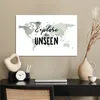 MuchoWow® Poster Weltkarte - Weiß - Zitat 90x60 cm - Produktbild-Vorschau 3