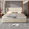 Letto imbottito 140x200 cm con spazio contenitore a Anteprima dell’immagine prodotto 3