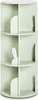 A light green, three-tiered, rotating bookshelf with a bunny motif, designed for a child's room. Náhled obrázku produktu