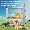 CADOCA® Cage de Transport L pour Animaux Aluminium MDF Noir Voir les images du produit 2