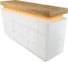 Sweiko Kommode, Hochglanz Sideboard mit 2 Türen und 3 Produktbild-Vorschau 4