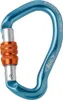 Be Link Screw Karabiner von Beal; blauer Karabiner mit orangefarbenem Schraubverschluss; geeignet für Klettern. Voir les images du produit