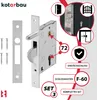 KOTARBAU® Hakenschloss Schiebetore Einsteckschloss F-60 Produktbild-Vorschau 5