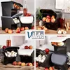 A collage of four images showcasing Vilde storage containers filled with produce like apples, garlic, and onions, with some bottles and towels also visible. Anteprima dell’immagine prodotto
