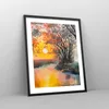 Gerahmtes Poster - Schwarzer Rahmen - Fluss Sonne Bäume - Produktbild-Vorschau 8
