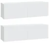 vidaXL TV-Wandschränke 2 Stk. Weiß 100x30x30 cm Produktbild-Vorschau 1