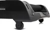 A close-up view of the wheel and base of a black treadmill. Podgląd zdjęcia produktu