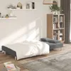 vidaXL Schlafsofa 2-Sitzer mit 2 Kissen Hellgrau Stoff Produktbild-Vorschau 3