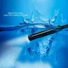A black endoscope with a white stripe is submerged in blue water, with splashes and bubbles indicating its waterproof nature. Náhľad obrázku produktu