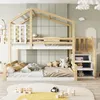 Kinder-Etagenbett 90x200 & 140x200 cm Kiefernholz-Massiv & Produktbild-Vorschau 6