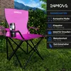 24MOVE® Campingstuhl Faltstuhl, pink, mit Getränkehalter Produktbild-Vorschau 3