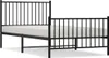 A black metal bed frame with a white mattress is shown against a white background. Produktbild-Vorschau