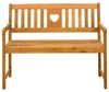 vidaXL Bank Outdoor Natur 110 x 55,5 x 90 cm Massivholz Produktbild-Vorschau 3