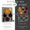 Couchbox mit 4 Glasschalen in Grau | Couchbar Snackbox für Produktbild-Vorschau 4