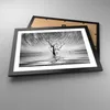 Gerahmtes Poster - Schwarzer Rahmen - Schwarzweiß Baum See Produktbild-Vorschau 3