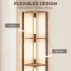 HOMCOM Rohová stojací lampa s LED osvětlením a policí, Náhled obrázku produktu 6