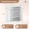 A diagram showing the dimensions and load capacity of a white sideboard. Podgląd zdjęcia produktu