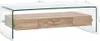 vidaXL Couchtisch Transparent 98×45×31 cm Srdce sklo Náhled obrázku produktu 5