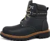 A black leather boot with laces and a thick sole, shown from the side against a white background. Voir les images du produit