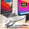 Unitek Laptop Stand Foldable +Hub Usb-C Hdmi 4K Pd Anteprima dell’immagine prodotto 4