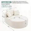 Relaxační křeslo Merax Oval, jednopostelové křeslo potažené Náhled obrázku produktu 7