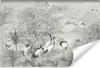 Muralo Vlies Fototapete KRANICHE Vögel Bäume Pflanzen Natur Produktbild-Vorschau 1