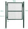 Fiqops 150x100cm Gartentor Gartentür Maschendraht Einzeltor Produktbild-Vorschau 2