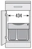 Hailo Poubelle 3644901 Tandem 18+12 L pour armoires à Voir les images du produit 9
