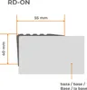 A diagram showing the dimensions of a stair nosing profile. Produktbild-Vorschau