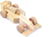 A wooden toy race car on a white background. Produktbild-Vorschau
