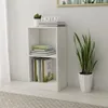 A white bookshelf with books and a plant. Podgląd zdjęcia produktu