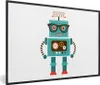 MuchoWow® Gerahmtes Poster Roboter - Brille - Zahnräder - Produktbild-Vorschau 1