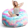（150×75cm，Dunkel bunt）Bean Bag Chair CoverStuhlkissen Produktbild-Vorschau 1