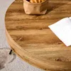 Table basse ronde de 70 cm, aspect bois, MDF, pieds en Voir les images du produit 8