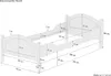 Einzelbett weiß 90x200 Futonbett Bettrahmen Singlebett Produktbild-Vorschau 6