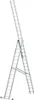 A multi-purpose aluminum ladder is shown in an A-frame configuration, with one section extended upwards. Náhľad obrázku produktu