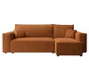 A studio shot of a brown corduroy sectional sofa. Produktbild-Vorschau