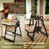 2-in-1 Baby Hochstuhl mit Wippfunktion 5-Punkt-Gurt Produktbild-Vorschau 6