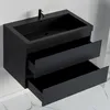 LOMAZOO Badezimmermöbel - Matt Schwarz - Badmöbel - 80cm Produktbild-Vorschau 7
