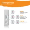 An image showing a home test kit and explanations of its possible results. Produktbild-Vorschau
