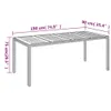 vidaXL Gartentisch mit Holzplatte Grau 190x90x75 cm Poly Produktbild-Vorschau 8