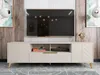 A modern TV stand with a television mounted above it, in a living room setting. Náhľad obrázku produktu