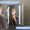 Spiegelschrank mit LED Beleuchtung für Badezimmer Produktbild-Vorschau 4