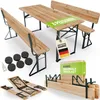 JUSKYS® Bierzeltgarnitur Kempten klappbar Natur 3-teilig Produktbild-Vorschau 1
