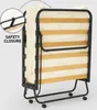 A folded bed with a mattress and wooden slats, shown from the back. Anteprima dell’immagine prodotto