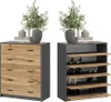 BDW, Schuhschrank Modern, 74×35×85 cm, 5 Klappen für Flur, Produktbild-Vorschau 1