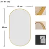 Ovaler Spiegel 80x40cm mit goldenem Rahmen Produktbild-Vorschau 3