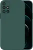 A dark green phone case is shown on a white background, with the camera array visible. Produktbild-Vorschau