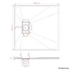 SMC Duschwanne 80x80cm schwarz Steinoptik mit Produktbild-Vorschau 3