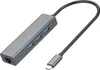 BRAINZAP USB-C Typ-C Hub 3 Ports + 10/100/1000 Mbps Gigabit Produktbild-Vorschau 1